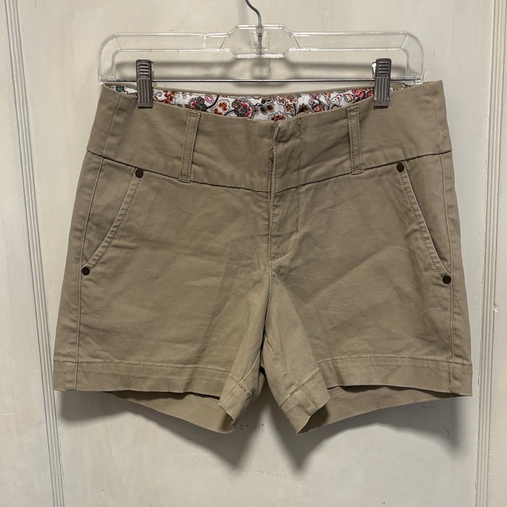 One 5 One Women's Tan Khaki Casual Shorts 4